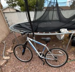 Huffy Highland Mountain Bike 26 Inch Silver Blue 21-Speed