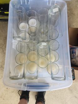Glass Candle Vases