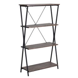 Open Box Homy Casa CHOPSTIX 4TIER A 31.5" W x 11.81" D x 54.33" H 4-Tier Shelf for Storage and Display