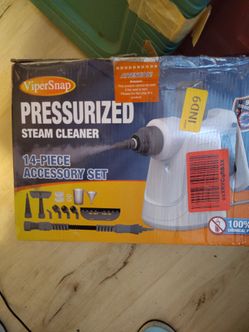 Pressurized steam cleaner with accessory set new