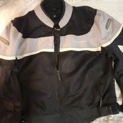 Tourmaster Draft Motorcycle Jacket Black Padded Pockets
