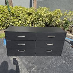 Beautiful Black Dresser Wardrobe Closet Chest Wood 6 Drawer Wood 