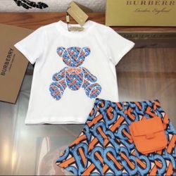 GIRLS BURBERRY SHIRT SET 2 Pc 