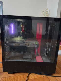 NZXT 1080ti i7-9700k Gaming Pc Set up with monitor