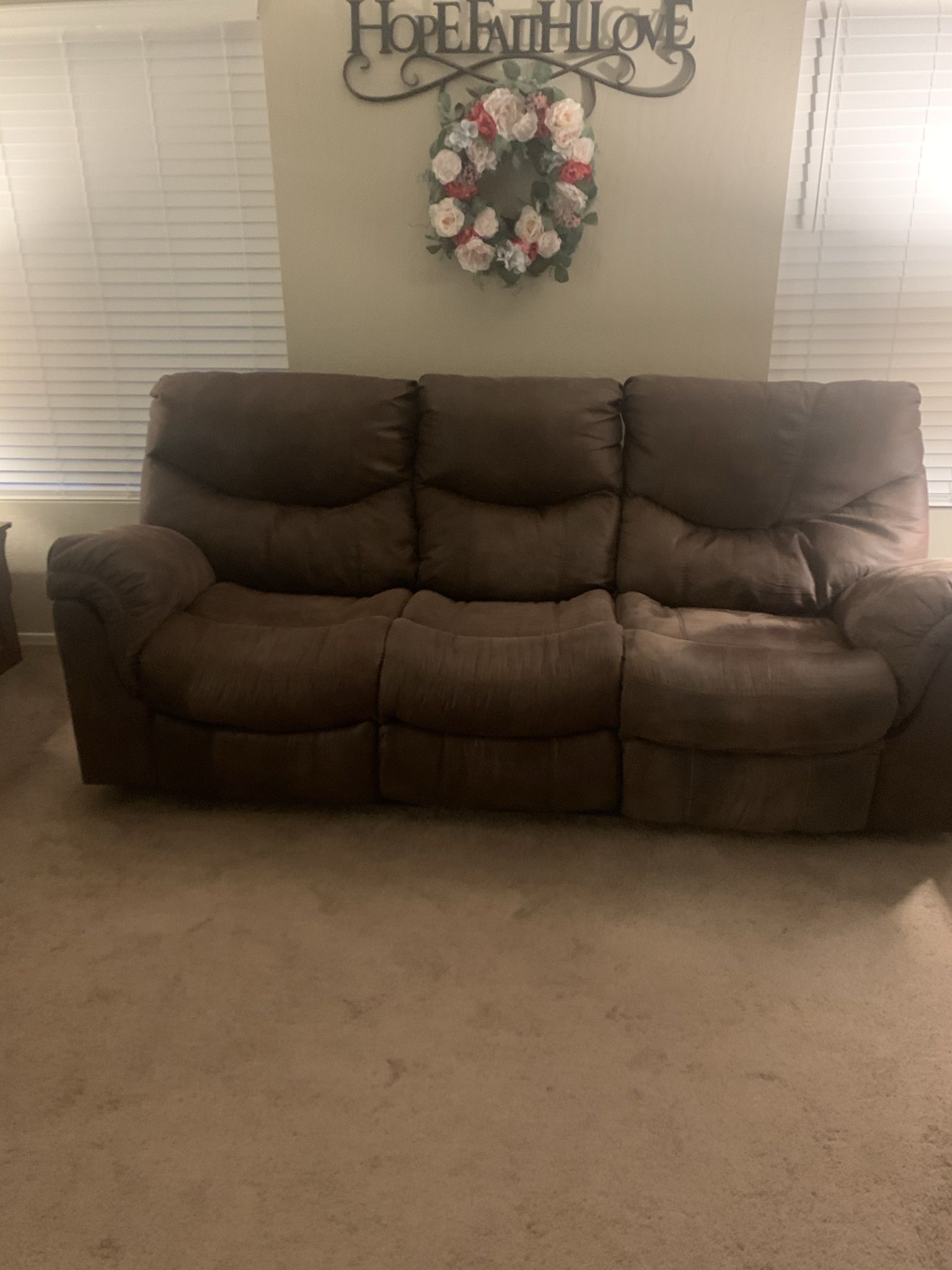 Recliner Couch & Loveseat selling both in good condition.