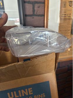 Clear small storage bins