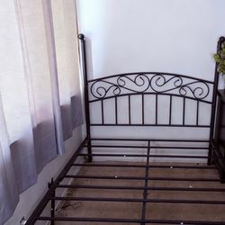 Full black bed frame