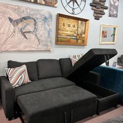 🔥Hot Deal🔥Brand New Pull Up Sectional Sofa Bed with Storage Chaise $599, Finance Available 