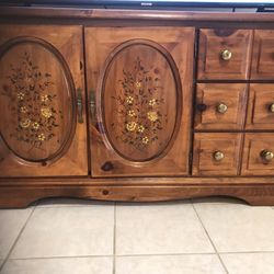 Solid oak China Cabinet And Base Must Take It By Thursday   