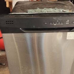Black and Stainless Steel  Dishwasher 