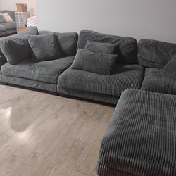 Grey Oversized Couch