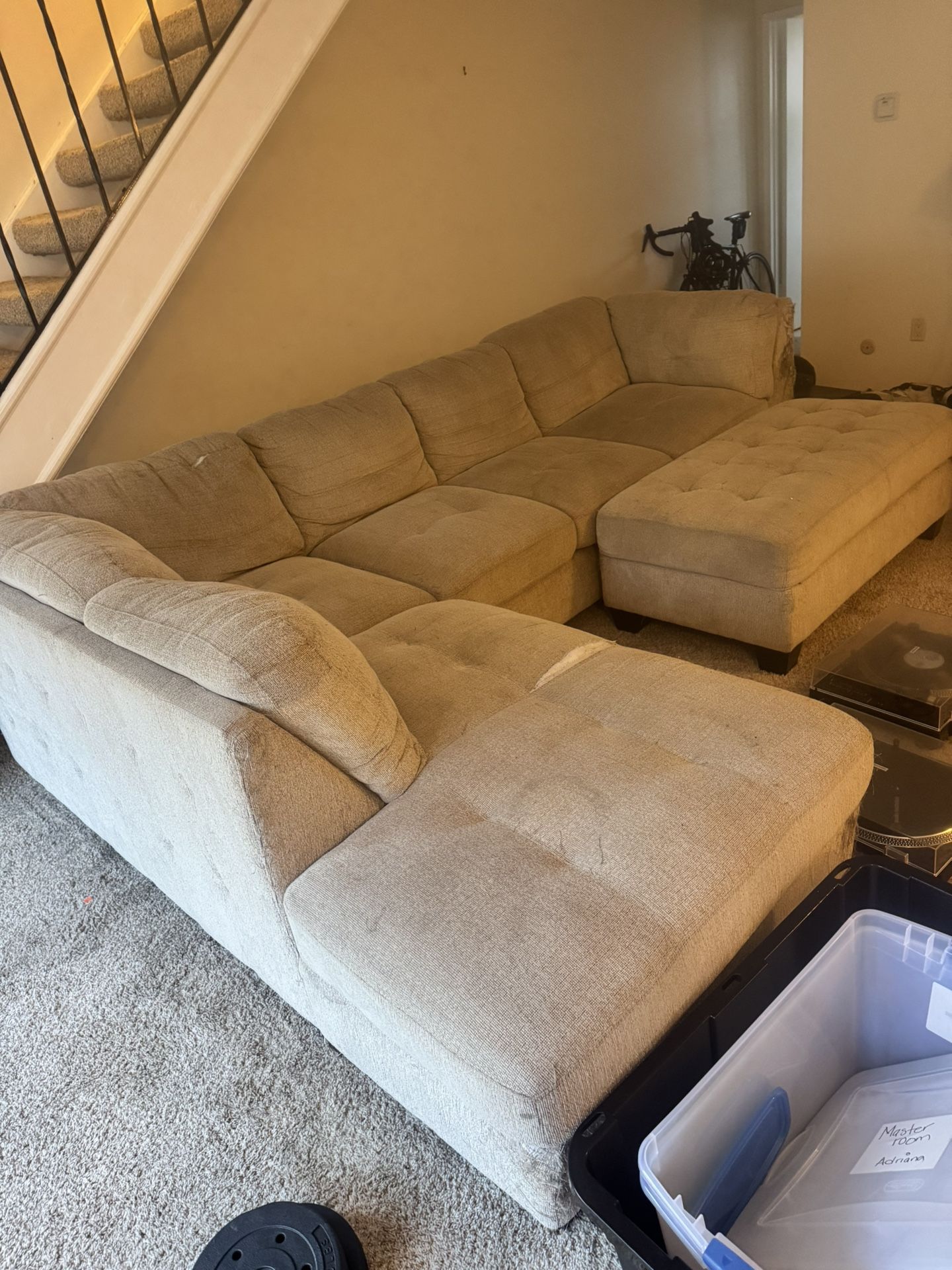 Free Sectional With Ottoman