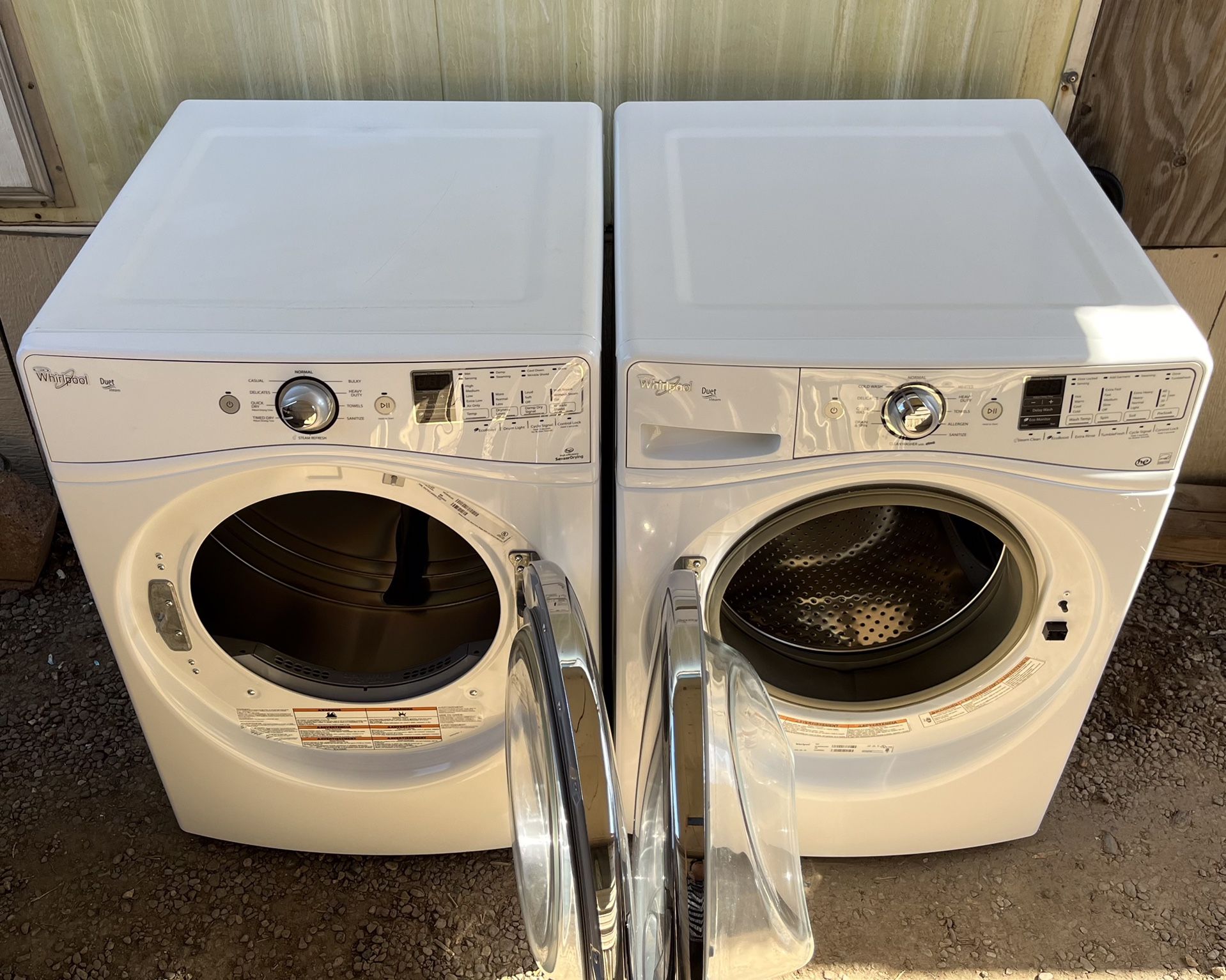 WASHER AND DRYER LAUNDRY SET WHIRLPOOL 
