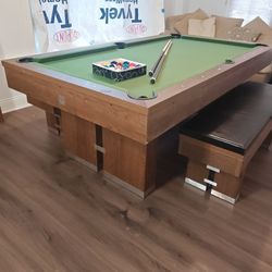 Pool Table, converts to Dinning table and to ping pong 7ft engineered wood top