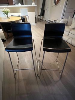 IKEA Black Bar Stools – Like New