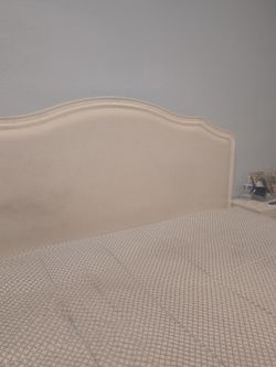 King size bedroom with headboard and frame