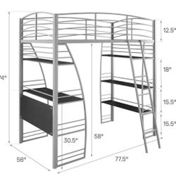 Beautiful Twin Bed With Clean Mattress 