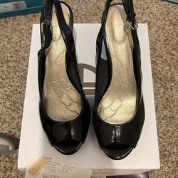 Black Sling Back Heels