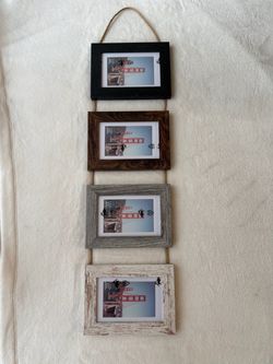 Rustic 4-Frame Hanging Photo Display