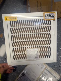 NEW Allen + Roth Clifton 12” x 12” Decorative Return Air Vent Grille – White