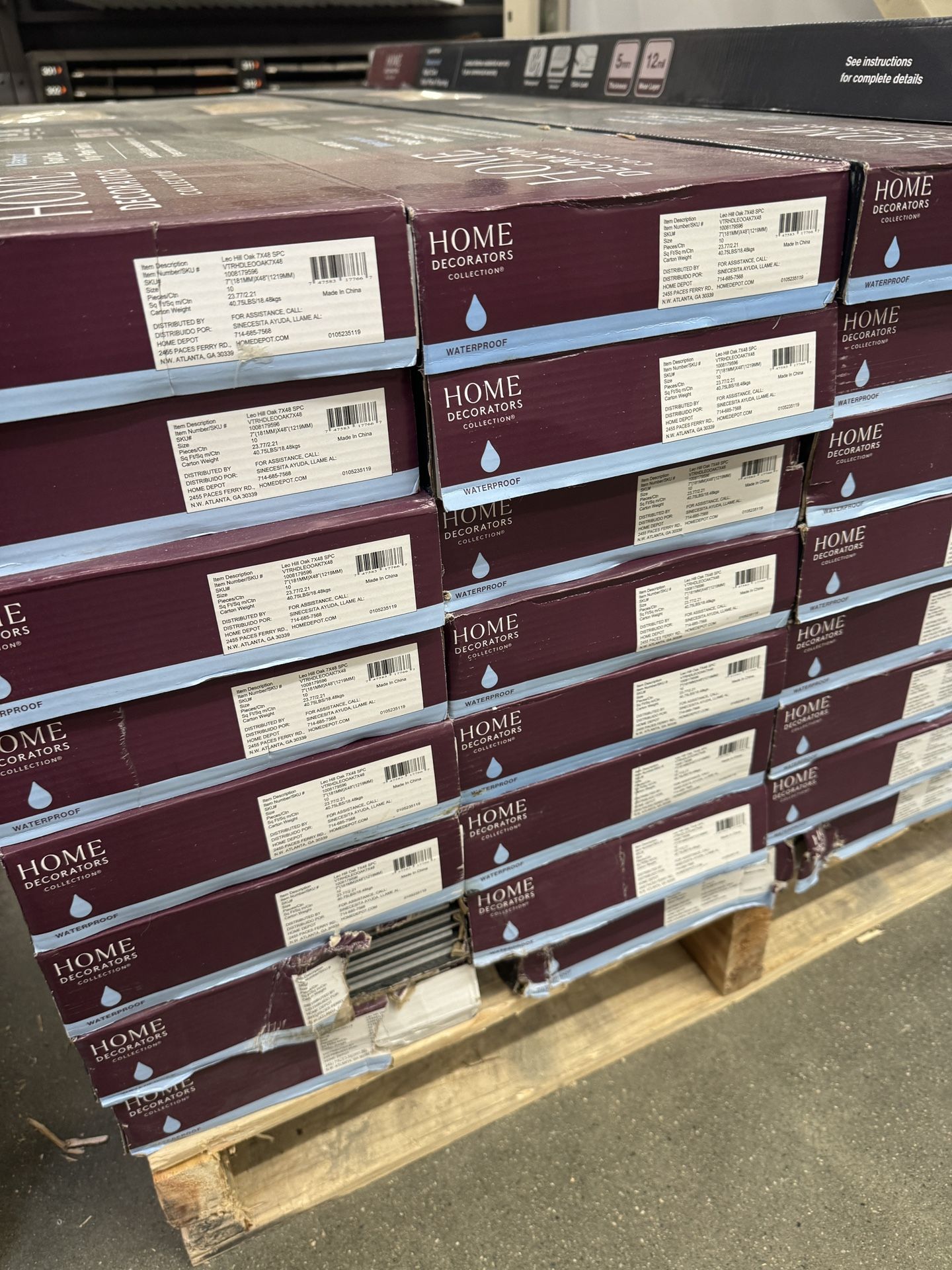 Home Decorators Collection Leo Hill Oak 12 MIL x 7.1 in. W x 48 in. L Click Lock Waterproof Luxury Vinyl Plank Flooring (23.8 sqft/case)
