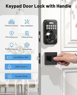 Zowill Keypad Digital Deadbolt W/ Lever Sets
