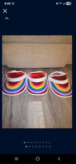 Rainbow Festival Pride  Plastic Visor Hat🌈 🏳️‍🌈 