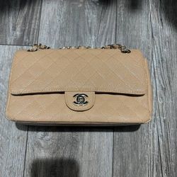 Chanel classic  Chain Clutch Beige caramel caviar gold hw Bag