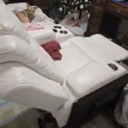 White Leather Couch