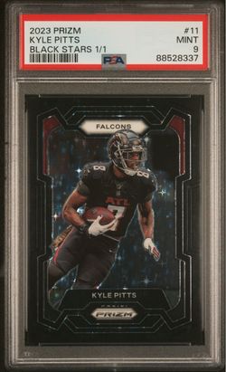 2023 Prizm Kyle Pitts Black Stars 1/1 PSA 9