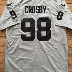 Maxx Crosby Grey Black Raiders Jersey 98