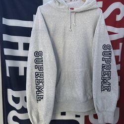 Supreme Collegiate Sleeve Hooded Sweatshirt Ash Grey