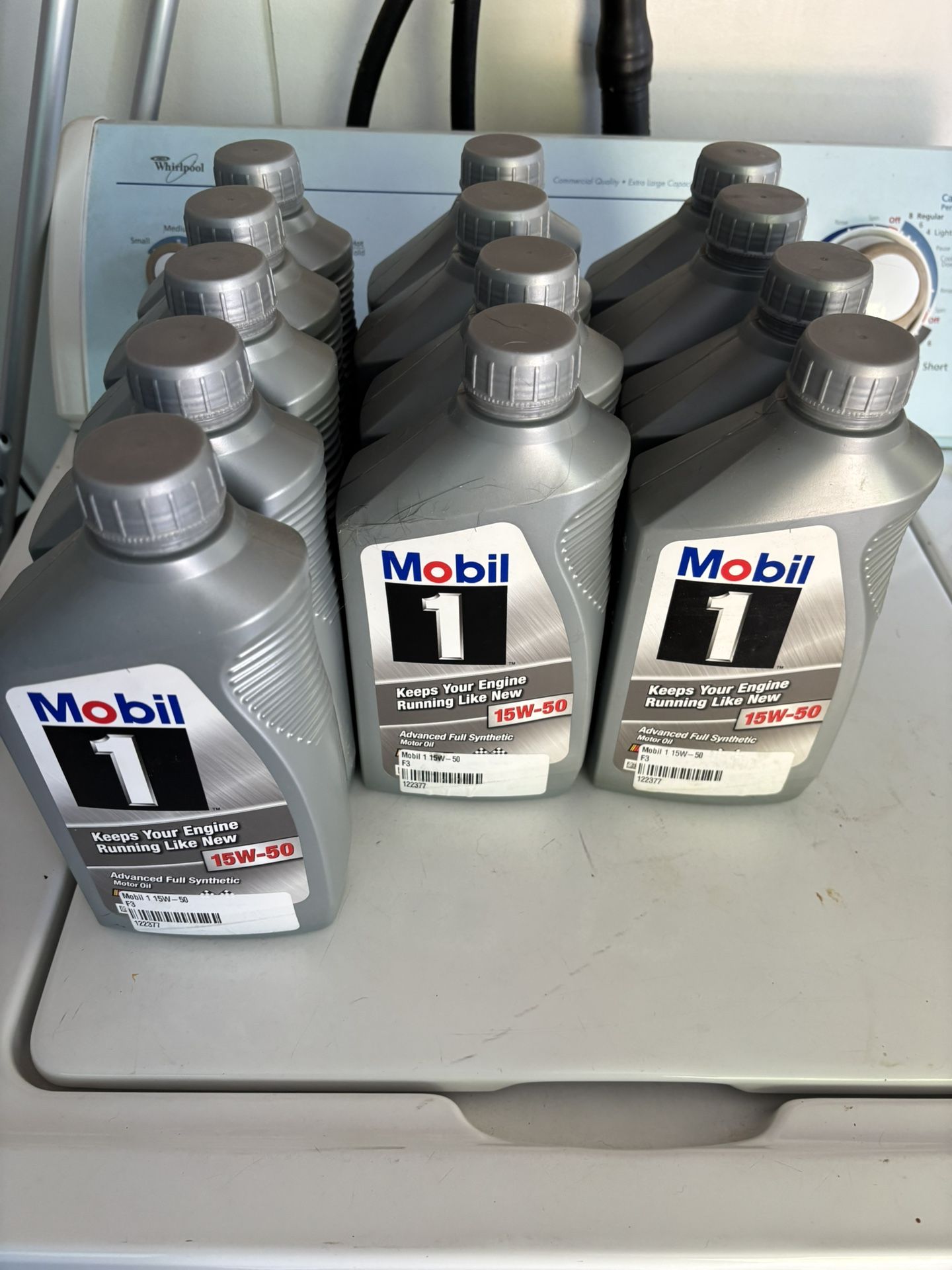 13 Quarts 15/50 Mobil One Synthetic Motor Oil New