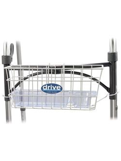 Walker Basket, White, with Plastic Cup Holder (305)