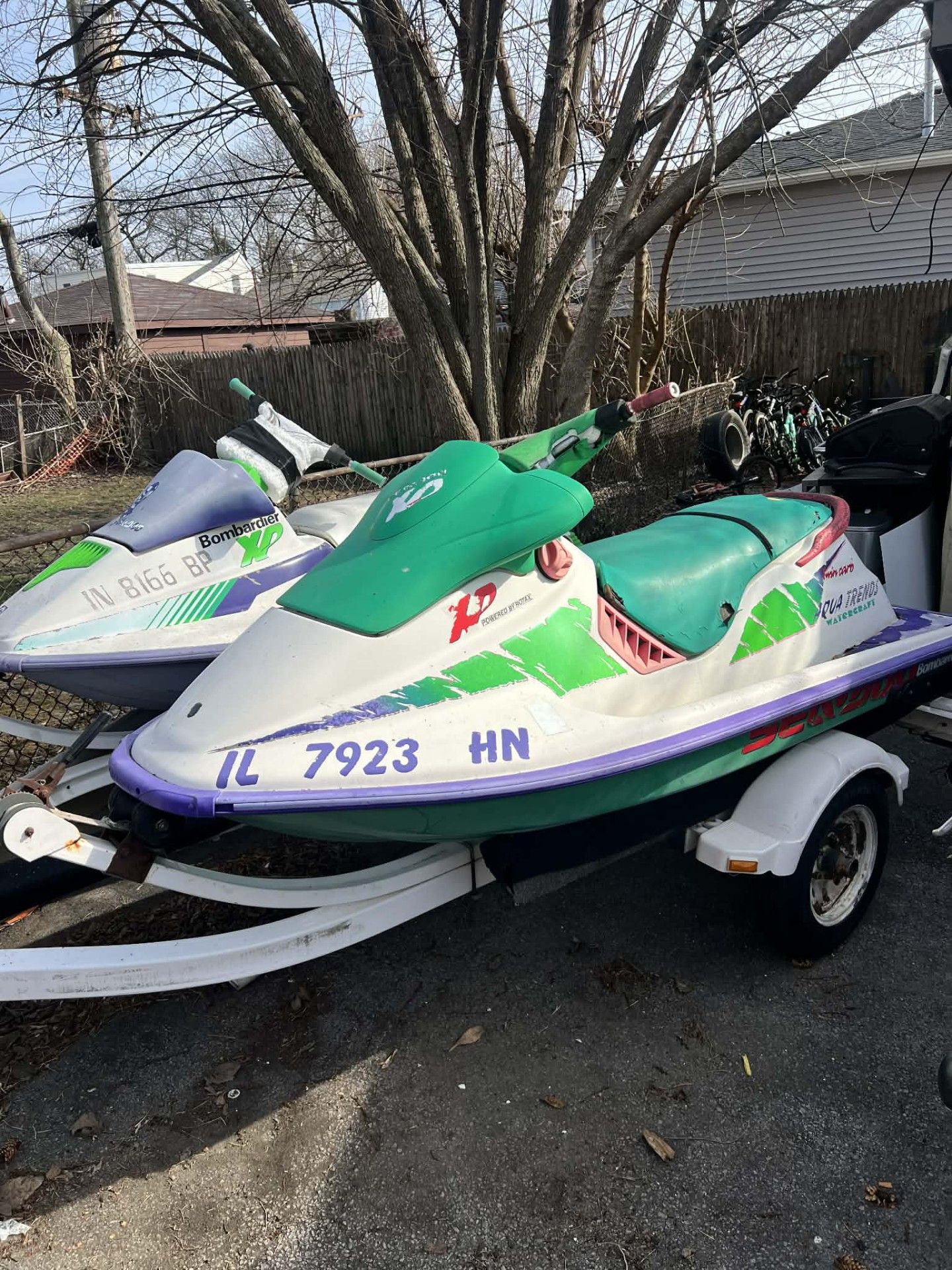 Pair of Sea-Doo Jet Skis w/ Trailer