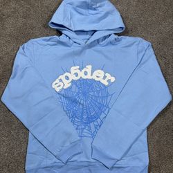 Sky Blue Sp5der Hoodie, Brand New With Tags