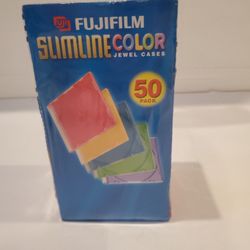 FujiFilm Slimline CD DVD Jewel Cases 50 Pack