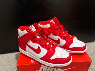 Nike Dunk High Red and White Sneakers
