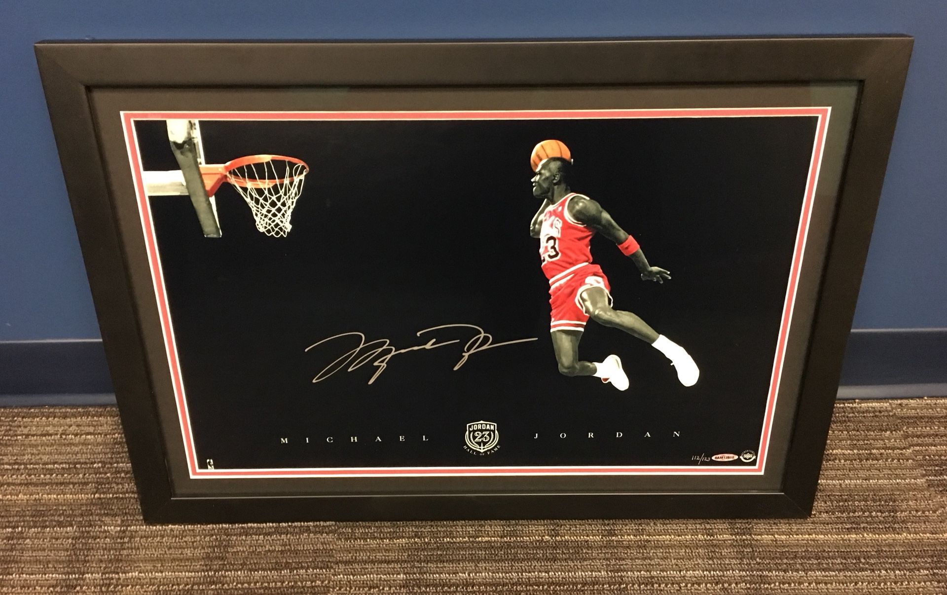 Michael Jordan Signed 14x22 UDA COA #/123 Bulls AUTO AUTOGRAPH 1988 NBASlam Dunk Michael Jordan Signed BIG 14"x22" UDA #112/123 Bulls AUTO AUTOGRAPH