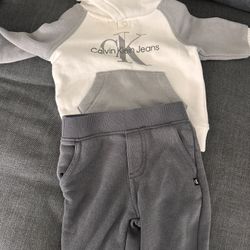 Baby Boy Calvin Klein Hoodie And Pants Size 6 Months