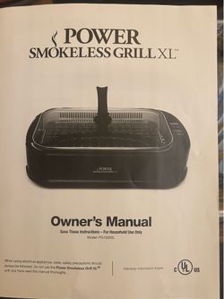 NIB Tristar power smokeless grill XL deluxe model PG1500XL