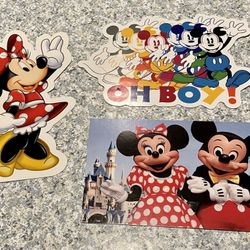 (3) New Disney Parks Postcards Mickey Mouse Minnie Disneyland Oh Boy!