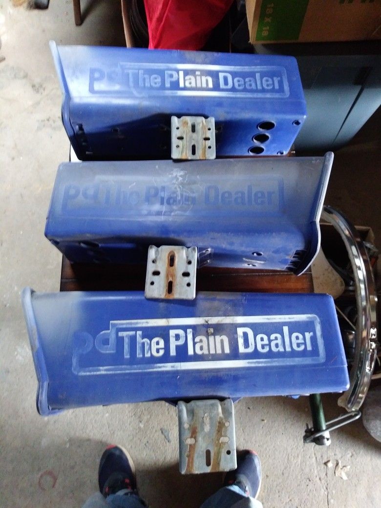 Plastic Cleveland Plain Dealer Newspaper Boxes