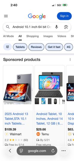 10.1 “ Android 14 “ AUMI AI OS Tablet  Black