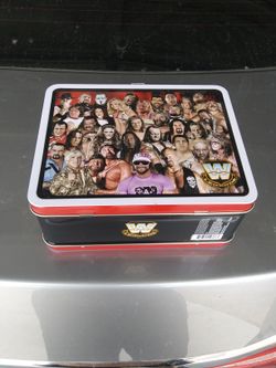 WWF LEGENDS STEEL METAL LUNCH PAIL