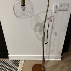 Floor Lamp With Glass Globe