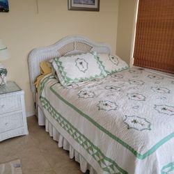 Queen Bed Frames With Mattress Set + Nightstand 