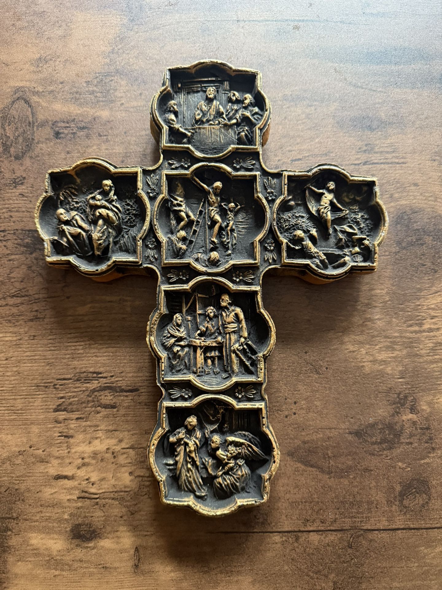 Hand Crafted Wooden Cross Depicting Jesus’ Crucifixion And Resurrection Journey