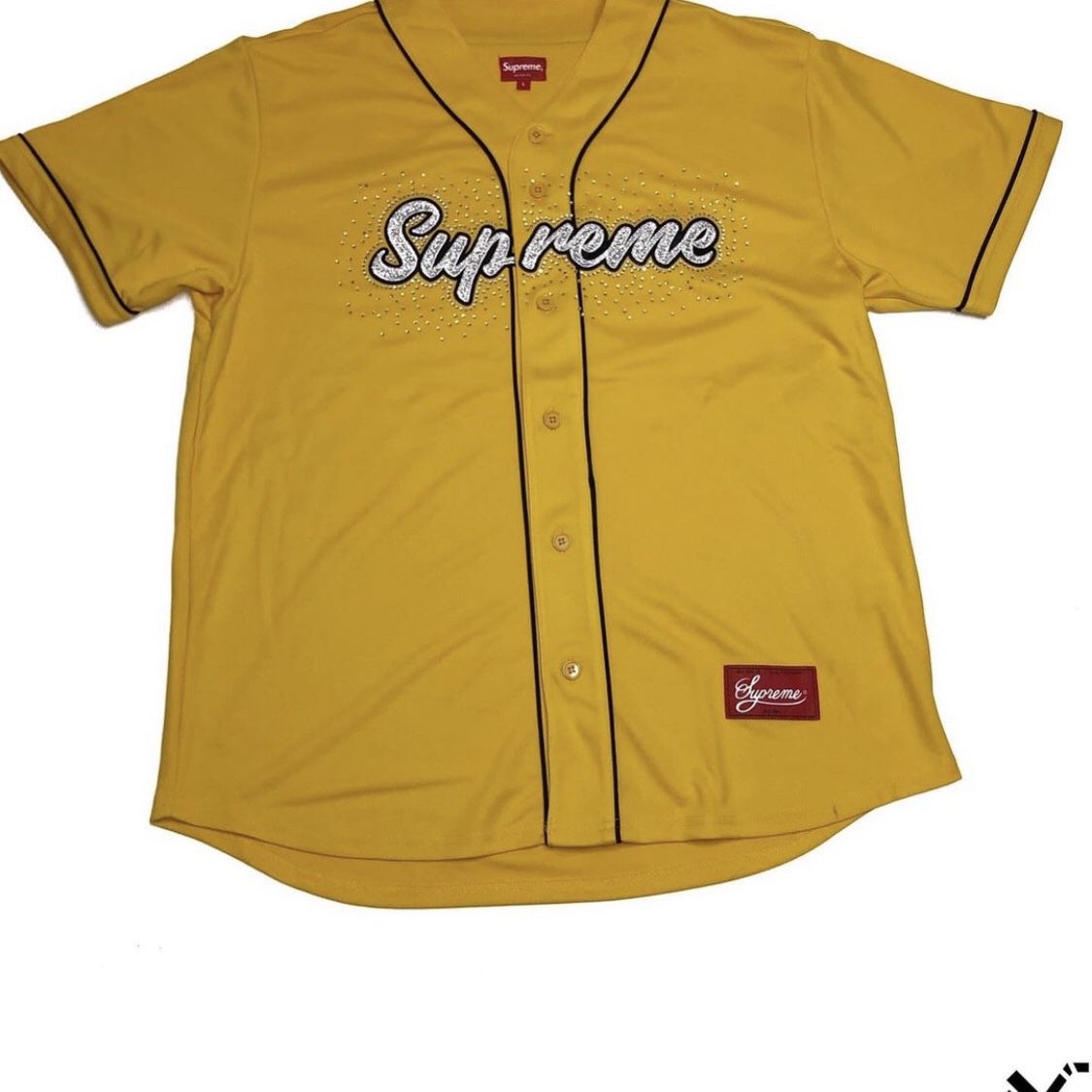 Supreme Rhinestone Baseball Jersey