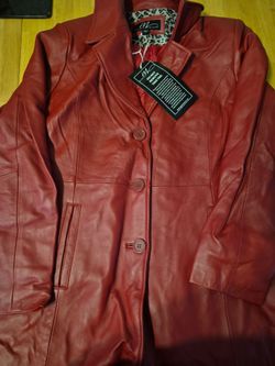 Midnight Velvet Red Leather Jacket